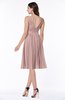 Plain A-line V-neck Zip up Chiffon Sash Plus Size Bridesmaid Dresses