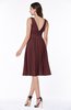 Plain A-line V-neck Zip up Chiffon Sash Plus Size Bridesmaid Dresses