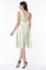 Plain A-line V-neck Zip up Chiffon Sash Plus Size Bridesmaid Dresses