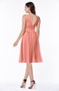 Plain A-line V-neck Zip up Chiffon Sash Plus Size Bridesmaid Dresses