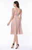 Plain A-line V-neck Zip up Chiffon Sash Plus Size Bridesmaid Dresses