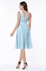 Plain A-line V-neck Zip up Chiffon Sash Plus Size Bridesmaid Dresses