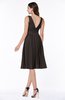 Plain A-line V-neck Zip up Chiffon Sash Plus Size Bridesmaid Dresses