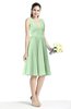 Plain A-line V-neck Zip up Chiffon Sash Plus Size Bridesmaid Dresses