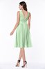 Plain A-line V-neck Zip up Chiffon Sash Plus Size Bridesmaid Dresses