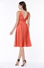 Plain A-line V-neck Zip up Chiffon Sash Plus Size Bridesmaid Dresses