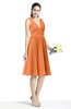 Plain A-line V-neck Zip up Chiffon Sash Plus Size Bridesmaid Dresses