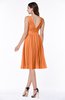Plain A-line V-neck Zip up Chiffon Sash Plus Size Bridesmaid Dresses