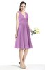 Plain A-line V-neck Zip up Chiffon Sash Plus Size Bridesmaid Dresses