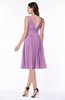 Plain A-line V-neck Zip up Chiffon Sash Plus Size Bridesmaid Dresses