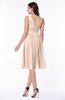 Plain A-line V-neck Zip up Chiffon Sash Plus Size Bridesmaid Dresses
