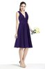 Plain A-line V-neck Zip up Chiffon Sash Plus Size Bridesmaid Dresses