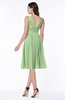 Plain A-line V-neck Zip up Chiffon Sash Plus Size Bridesmaid Dresses