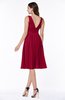Plain A-line V-neck Zip up Chiffon Sash Plus Size Bridesmaid Dresses