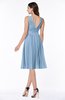 Plain A-line V-neck Zip up Chiffon Sash Plus Size Bridesmaid Dresses