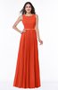 Simple A-line Chiffon Floor Length Sash Plus Size Bridesmaid Dresses