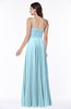 Mature Spaghetti Sleeveless Half Backless Floor Length Sash Plus Size Bridesmaid Dresses