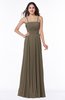 Mature Spaghetti Sleeveless Half Backless Floor Length Sash Plus Size Bridesmaid Dresses