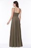 Mature Spaghetti Sleeveless Half Backless Floor Length Sash Plus Size Bridesmaid Dresses
