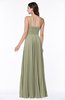 Mature Spaghetti Sleeveless Half Backless Floor Length Sash Plus Size Bridesmaid Dresses