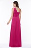 Elegant Asymmetric Neckline Zipper Chiffon Ruching Plus Size Bridesmaid Dresses