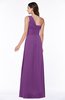 Elegant Asymmetric Neckline Zipper Chiffon Ruching Plus Size Bridesmaid Dresses
