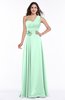 Elegant Asymmetric Neckline Zipper Chiffon Ruching Plus Size Bridesmaid Dresses