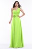 Elegant Asymmetric Neckline Zipper Chiffon Ruching Plus Size Bridesmaid Dresses