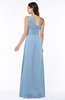 Elegant Asymmetric Neckline Zipper Chiffon Ruching Plus Size Bridesmaid Dresses
