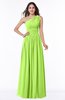 Traditional A-line One Shoulder Sleeveless Chiffon Floor Length Plus Size Bridesmaid Dresses