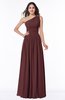 Traditional A-line One Shoulder Sleeveless Chiffon Floor Length Plus Size Bridesmaid Dresses