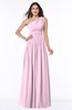 Traditional A-line One Shoulder Sleeveless Chiffon Floor Length Plus Size Bridesmaid Dresses