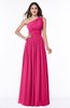 Traditional A-line One Shoulder Sleeveless Chiffon Floor Length Plus Size Bridesmaid Dresses