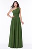 Traditional A-line One Shoulder Sleeveless Chiffon Floor Length Plus Size Bridesmaid Dresses