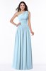 Traditional A-line One Shoulder Sleeveless Chiffon Floor Length Plus Size Bridesmaid Dresses