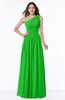 Traditional A-line One Shoulder Sleeveless Chiffon Floor Length Plus Size Bridesmaid Dresses