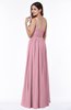 Traditional A-line One Shoulder Sleeveless Chiffon Floor Length Plus Size Bridesmaid Dresses