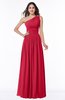 Traditional A-line One Shoulder Sleeveless Chiffon Floor Length Plus Size Bridesmaid Dresses