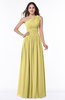 Traditional A-line One Shoulder Sleeveless Chiffon Floor Length Plus Size Bridesmaid Dresses