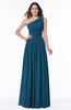 Traditional A-line One Shoulder Sleeveless Chiffon Floor Length Plus Size Bridesmaid Dresses