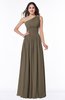 Traditional A-line One Shoulder Sleeveless Chiffon Floor Length Plus Size Bridesmaid Dresses