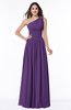 Traditional A-line One Shoulder Sleeveless Chiffon Floor Length Plus Size Bridesmaid Dresses