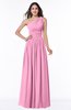 Traditional A-line One Shoulder Sleeveless Chiffon Floor Length Plus Size Bridesmaid Dresses