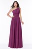Traditional A-line One Shoulder Sleeveless Chiffon Floor Length Plus Size Bridesmaid Dresses