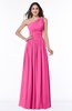 Traditional A-line One Shoulder Sleeveless Chiffon Floor Length Plus Size Bridesmaid Dresses