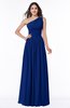 Traditional A-line One Shoulder Sleeveless Chiffon Floor Length Plus Size Bridesmaid Dresses