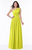 Traditional A-line One Shoulder Sleeveless Chiffon Floor Length Plus Size Bridesmaid Dresses