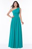Traditional A-line One Shoulder Sleeveless Chiffon Floor Length Plus Size Bridesmaid Dresses
