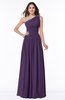 Traditional A-line One Shoulder Sleeveless Chiffon Floor Length Plus Size Bridesmaid Dresses