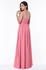 Traditional A-line One Shoulder Sleeveless Chiffon Floor Length Plus Size Bridesmaid Dresses